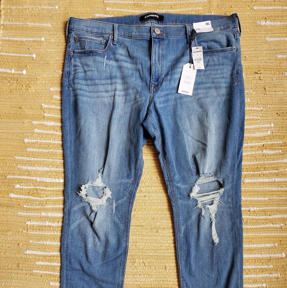Express distressed jeggings